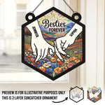 A Best Friend Is A Second Self - Bestie Personalized Window Hanging Suncatcher - Gift For Best Friends, BFF, Sisters