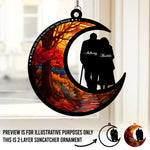 Custom Name Romantic Couple Gifts - Personalized Suncatcher Ornament