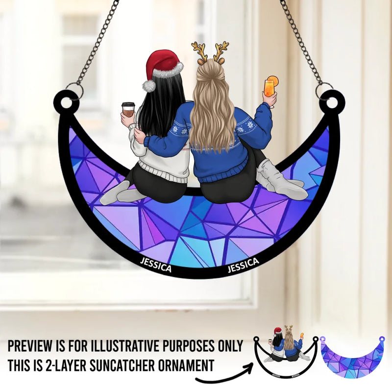 There Is No Greater Gift Than BFF - Bestie Personalized Window Hanging Suncatcher - Christmas Gift For Best Friends, BFF, Sisters