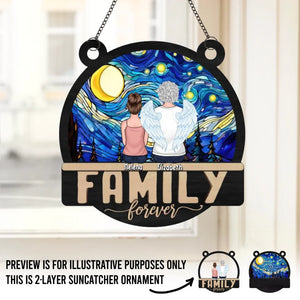 Les câlins en famille illuminent la vie - Attrape-soleil personnalisé à suspendre à la fenêtre - Cadeau pour les membres de la famille