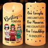 Real Friends Make Every Moment Count - Bestie Personalized Custom LED Candle - Christmas Gift For Best Friends, BFF, Sisters