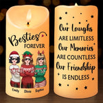Real Friends Make Every Moment Count - Bestie Personalized Custom LED Candle - Christmas Gift For Best Friends, BFF, Sisters