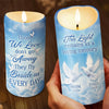 This Candle Burns Bright In Remembrance Of A Beautiful Soul - Memorial Personalized Custom LED Candle - Sympathy Gift, Christmas Gift For Family Members