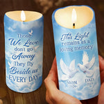 This Candle Burns Bright In Remembrance Of A Beautiful Soul - Memorial Personalized Custom LED Candle - Sympathy Gift, Christmas Gift For Family Members