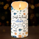 Custom Name Long Distance Family Gifts - Personalized LED Candle