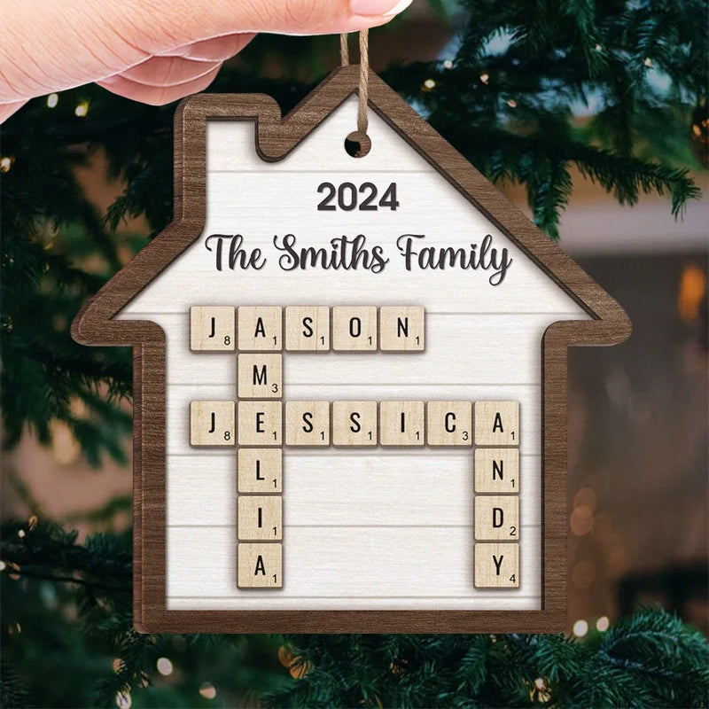 Home Is Where My Family Is - Family Personalized Custom Ornament - Wood Custom Shaped - Christmas Gift For Family Members