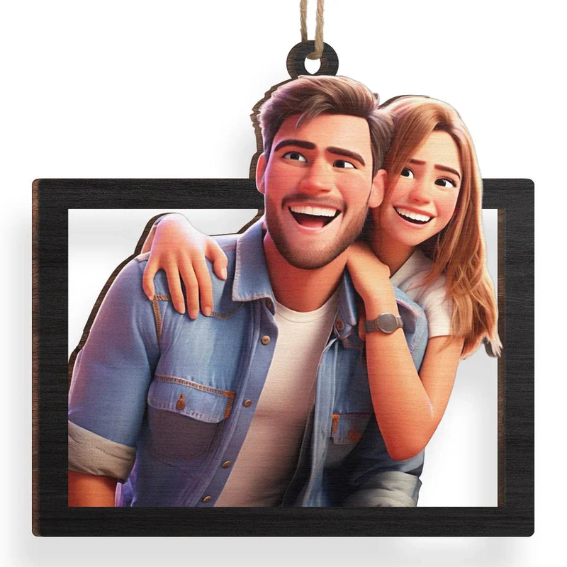 Custom Photo Soulmates For Life - Couple Personalized Custom Ornament - Wood Custom Shaped - Christmas Gift For Husband Wife, Anniversary