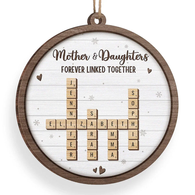 You Are The Piece That Holds Us Together - Family Personalized Custom Ornament - Wood Custom Shaped - Christmas Gift For Mom, Daughter