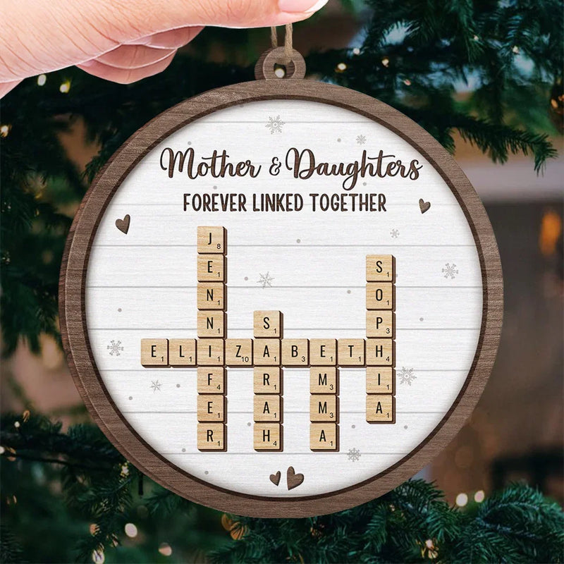 You Are The Piece That Holds Us Together - Family Personalized Custom Ornament - Wood Custom Shaped - Christmas Gift For Mom, Daughter
