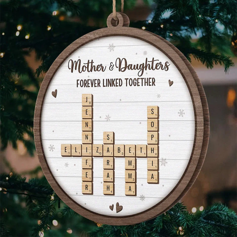 You Are The Piece That Holds Us Together - Family Personalized Custom Ornament - Wood Custom Shaped - Christmas Gift For Mom, Daughter