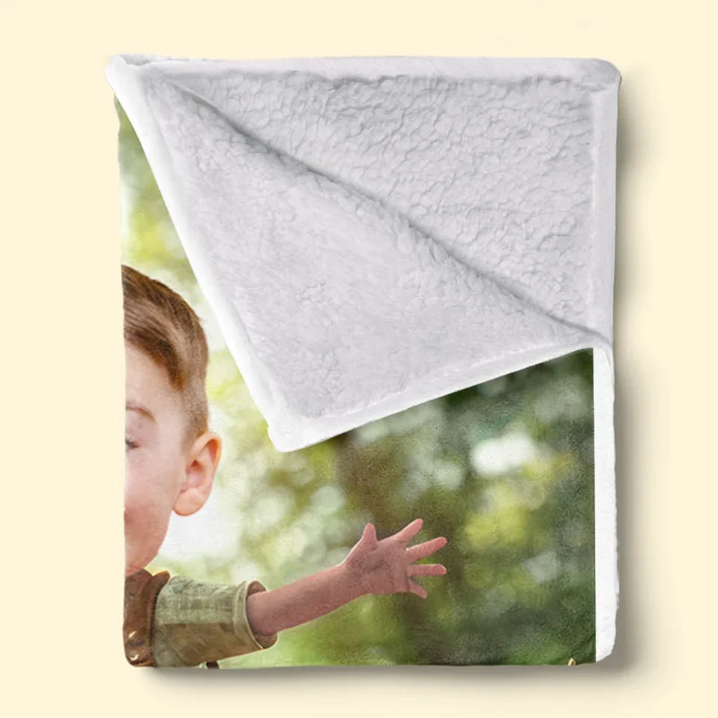 Custom Photo Roar Like A Dinosaur - Family Personalized Custom Blanket - Gift For Kids