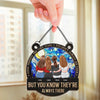 Our Friendship Knows No Distance - Bestie Personalized Window Hanging Suncatcher Ornament - Gift For Best Friends, BFF, Sisters