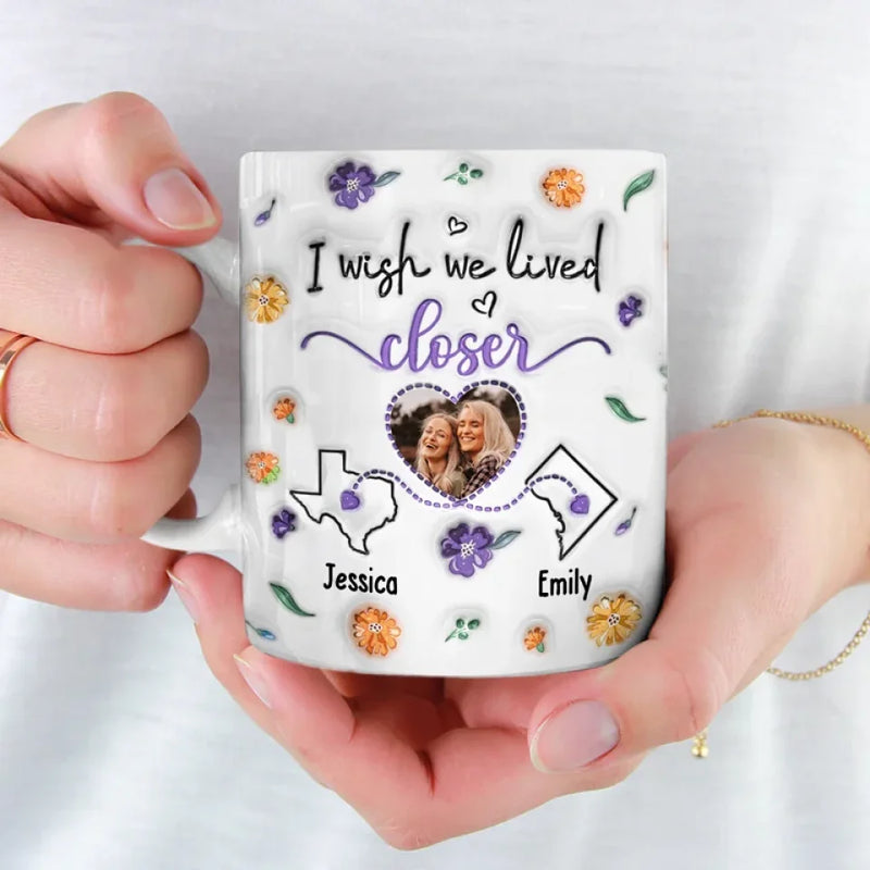 True Friends Are Never Apart - Bestie Personalized Custom 3D Inflated Effect Printed Mug - Christmas Gift For Best Friends, BFF, Sisters