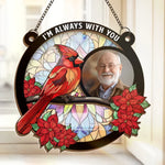 Custom Photo Cardinal Memorial Gifts - Personalized Suncatcher Ornament