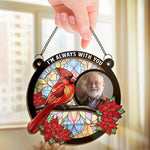 Custom Photo Cardinal Memorial Gifts - Personalized Suncatcher Ornament