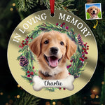 Custom Photo In Loving Memory- Memorial Personalized Custom Mirrored Acrylic Ornament - Sympathy Gift, Christmas Gift For Pet Owners, Pet Lovers