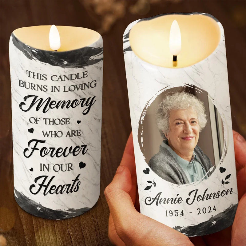 Custom Photo Your Love Will Always Be Our Guide - Memorial Personalized Custom LED Candle - Sympathy Gift, Christmas Gift For Family Members