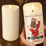 Our Love Is Like A Candle Flame - Couple Personalized Custom LED Candle - Christmas Gift For Husband Wife, Anniversary