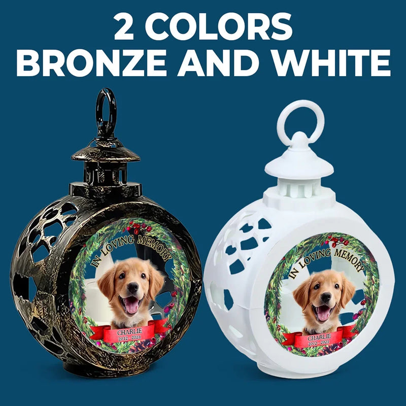 Custom Photo To Live In Hearts We Leave Behind Is Not To Die - Memorial Personalized Custom Candlelight Lantern Ornament - Sympathy Gift, Christmas Gift For Pet Owners, Pet Lovers