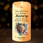 Custom Photo You Left A Beautiful Legacy - Memorial Personalized Custom LED Candle - Sympathy Gift, Christmas Gift For Grandma, Family