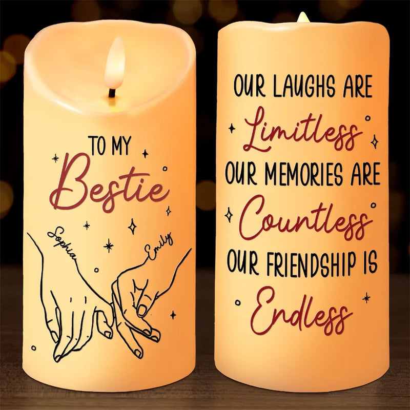 We Are Best Friends Forever - Bestie Personalized Custom LED Candle - Christmas Gift For Best Friends, BFF, Sisters