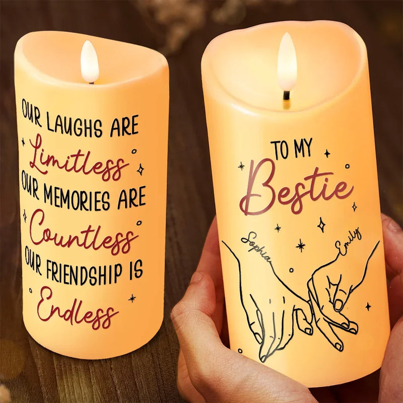 We Are Best Friends Forever - Bestie Personalized Custom LED Candle - Christmas Gift For Best Friends, BFF, Sisters