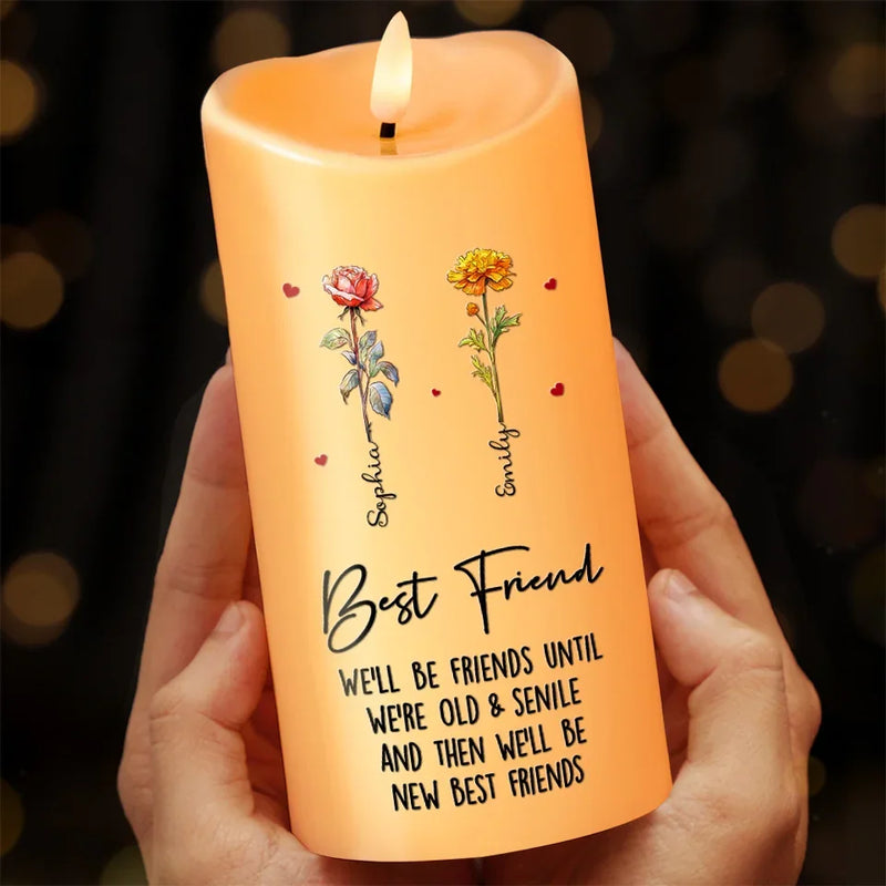 I’m Here For You, No Matter What - Bestie Personalized Custom LED Candle - Christmas Gift For Best Friends, BFF, Sisters