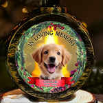 Custom Photo To Live In Hearts We Leave Behind Is Not To Die - Memorial Personalized Custom Candlelight Lantern Ornament - Sympathy Gift, Christmas Gift For Pet Owners, Pet Lovers