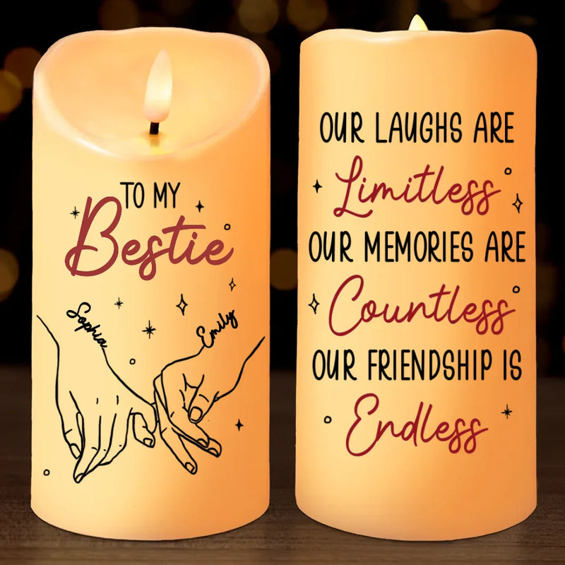 We Are Best Friends Forever - Bestie Personalized Custom LED Candle - Christmas Gift For Best Friends, BFF, Sisters