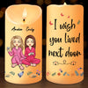 True Friendship Transcends Distance And Time - Bestie Personalized Custom LED Candle - Christmas Gift For Best Friends, BFF, Sisters