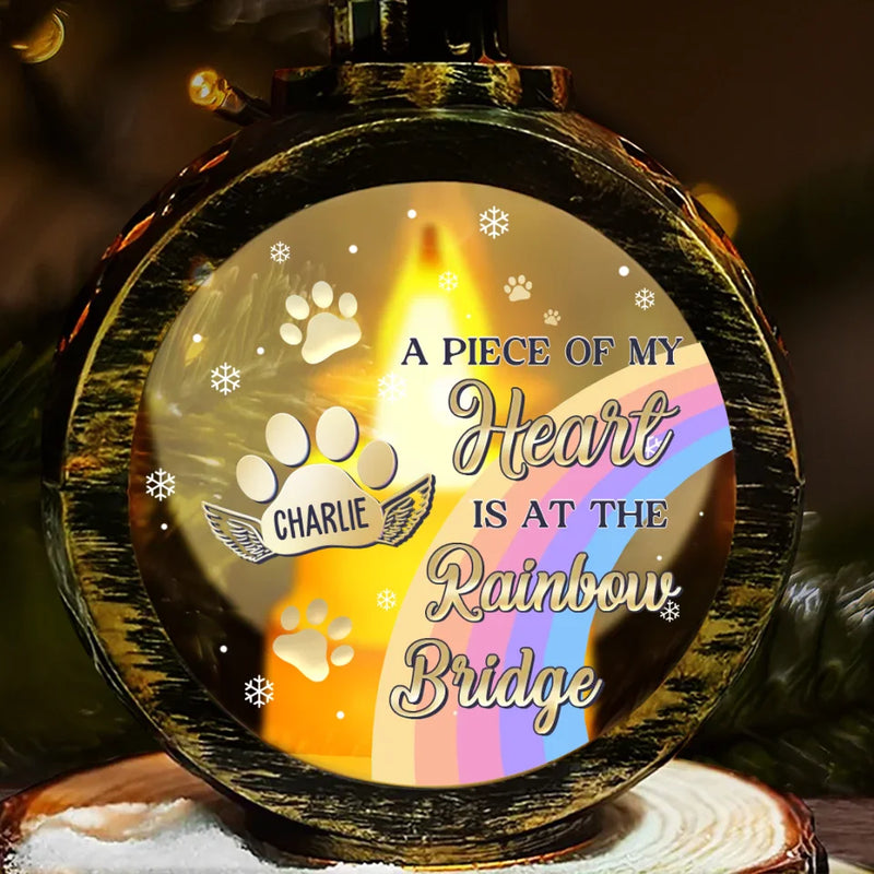 I Wish The Rainbow Bridge Had Visiting Hours - Memorial Personalized Custom Candlelight Lantern Ornament - Christmas Gift, Sympathy Gift For Pet Owners, Pet Lovers