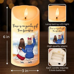 Custom Name Friendship Gifts for Friends - Personalized LED Candle
