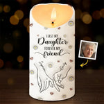 Friendship Is Holding Hands Without Letting Go - Bestie Personalized Custom 3D Inflated Effect Printed LED Candle - Christmas Gift For Best Friends, BFF, Sisters