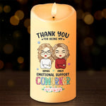 Custom Emotional Support Coworker Thank You Gifts - Personalized LED Candle