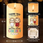 Custom Emotional Support Coworker Thank You Gifts - Personalized LED Candle