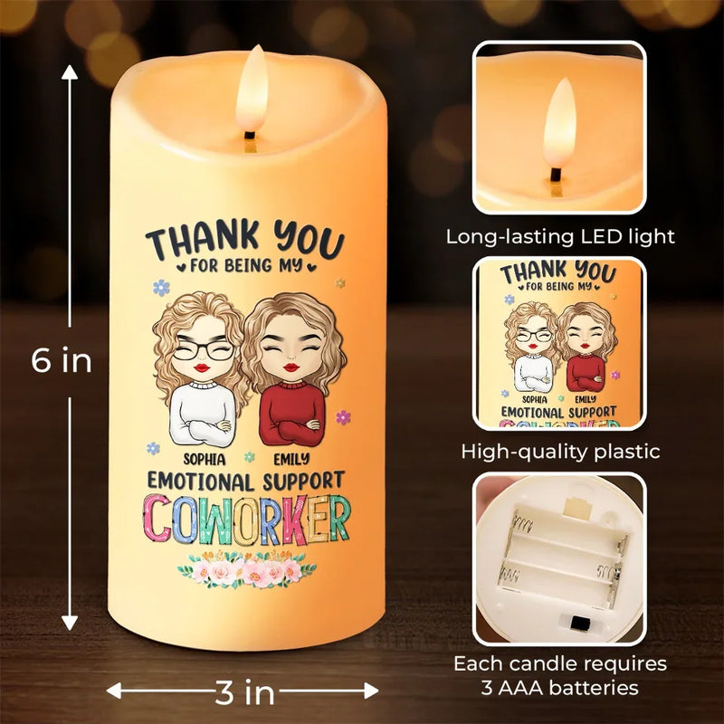 Together, We Achieve More - Bestie Personalized Custom LED Candle - Christmas Gift For Best Friends, BFF, Sisters, Coworkers
