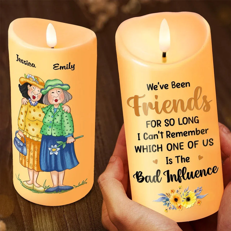 Wherever We Go, We Go Together - Bestie Personalized Custom LED Candle - Christmas Gift For Best Friends, BFF, Sisters