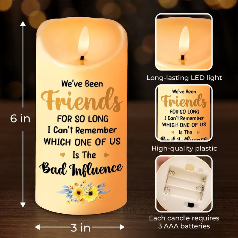 Wherever We Go, We Go Together - Bestie Personalized Custom LED Candle - Christmas Gift For Best Friends, BFF, Sisters