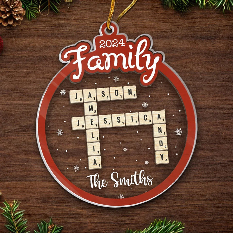 Home Is Where My Favourite People Are - Family Personalized Custom Ornament - Acrylic Custom Shaped - Christmas Gift For Family Members