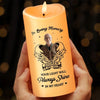 Custom Photo Your Wings Were Ready But My Heart Was Not - Memorial Personalized Custom LED Candle - Sympathy Gift, Christmas Gift For Family Members