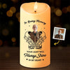 Custom Photo Your Wings Were Ready But My Heart Was Not - Memorial Personalized Custom LED Candle - Sympathy Gift, Christmas Gift For Family Members