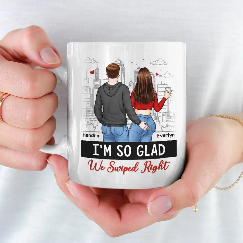 In Your Touch, I Find My Home - Couple Personalized Custom Mug - Gift For Husband Wife, Anniversary