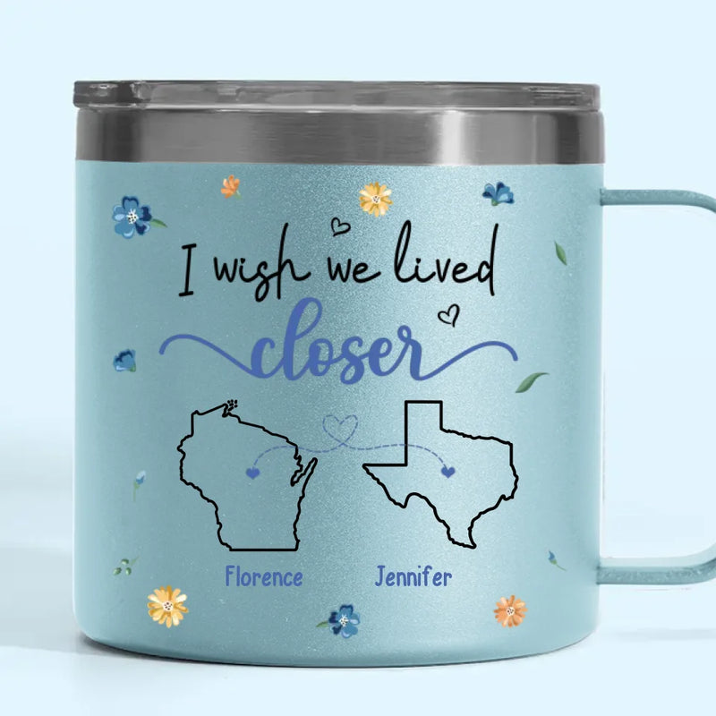 Our Friendship Is A Beautiful Journey - Bestie Personalized Custom 14oz Stainless Steel Tumbler With Handle - Gift For Best Friends, BFF, Sisters