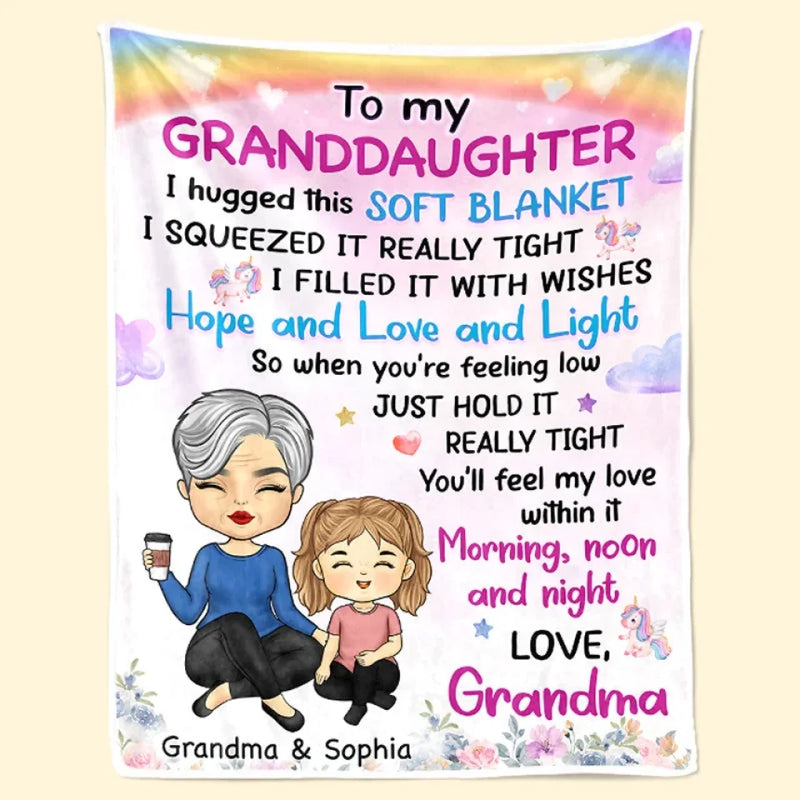 I Love That You're My Grandma - Family Personalized Custom Blanket - Christmas Gift For Grandma, Grandpa, Grandkids