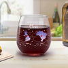 Never Too Far To Drink Together - Bestie Personalized Custom Wine Glass - Gift For Best Friends, BFF, Sisters