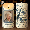 Custom Photo Gone But Never Forgotten - Memorial Personalized Custom 3D Inflated Effect Printed LED Candle - Sympathy Gift, Christmas Gift For Family Members