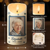 Custom Photo Gone But Never Forgotten - Memorial Personalized Custom 3D Inflated Effect Printed LED Candle - Sympathy Gift, Christmas Gift For Family Members