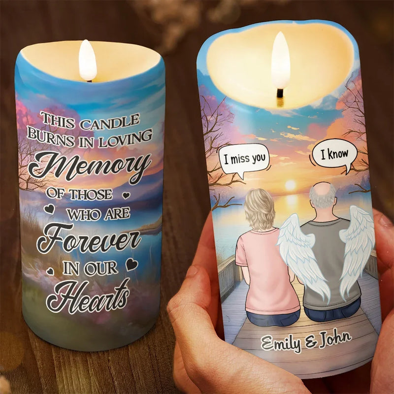 In Our Memories, You Are Always Present - Memorial Personalized Custom LED Candle - Sympathy Gift, Christmas Gift For Family Members