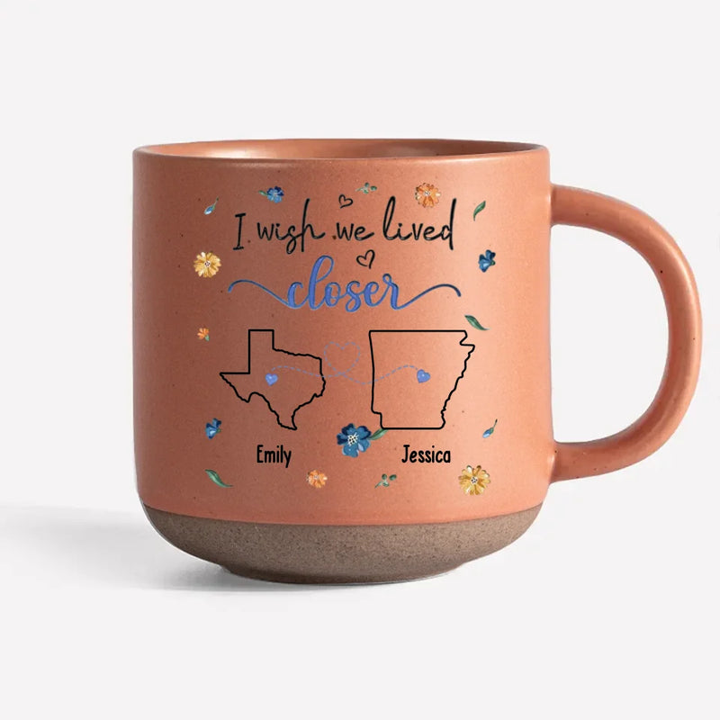 Even Miles Apart, We're Always Close At Heart - Bestie Personalized Custom Printed Pottery Mug - Gift For Best Friends, BFF, Sisters