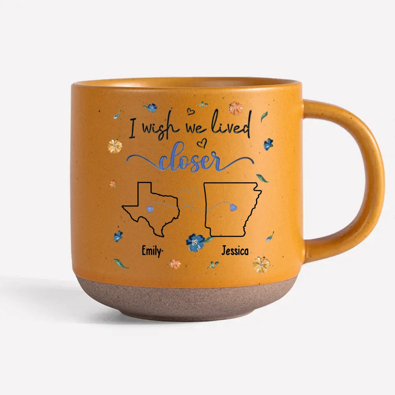 Even Miles Apart, We're Always Close At Heart - Bestie Personalized Custom Printed Pottery Mug - Gift For Best Friends, BFF, Sisters